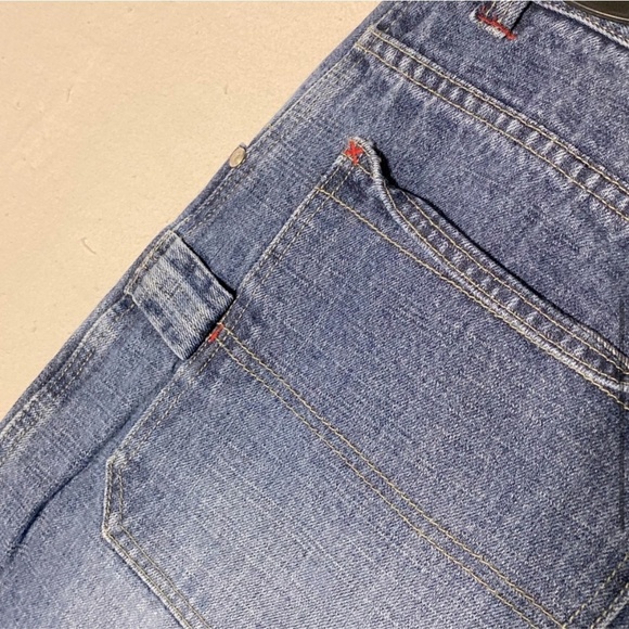 Vintage Brooklyn Xpress Wide Leg Denim jean Shorts 35 - Picture 6 of 11